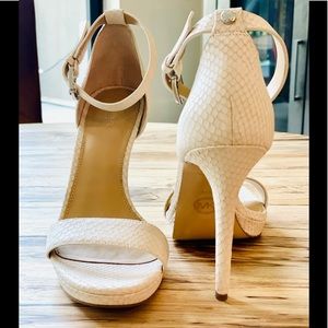 Michael Kors 4” python embossed heel